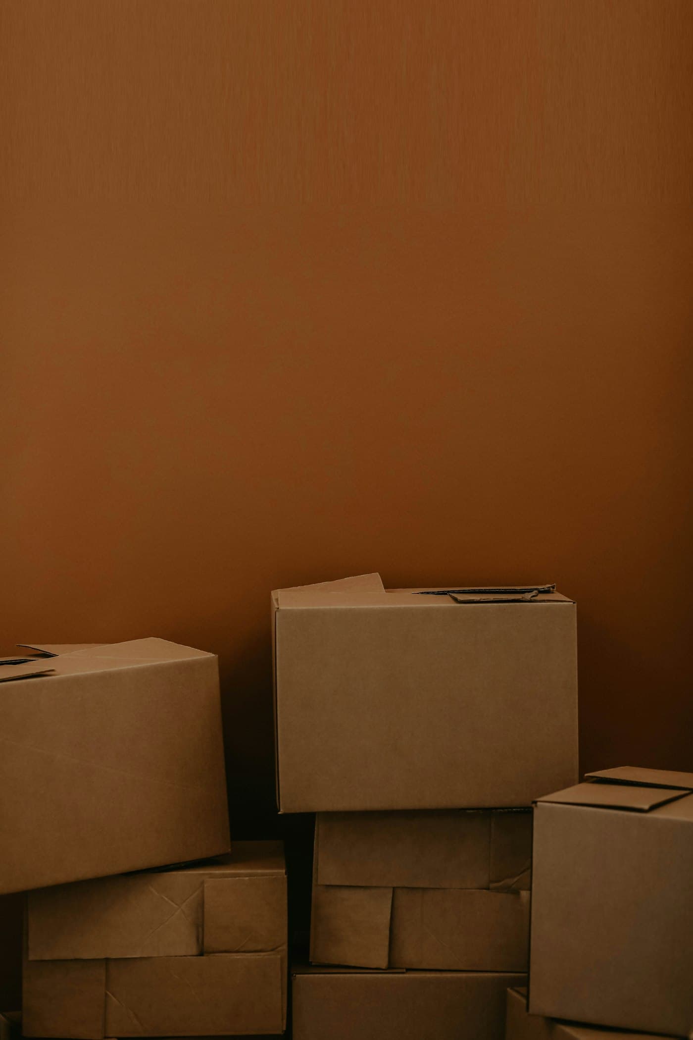 A clean white printed carton on a wooden table